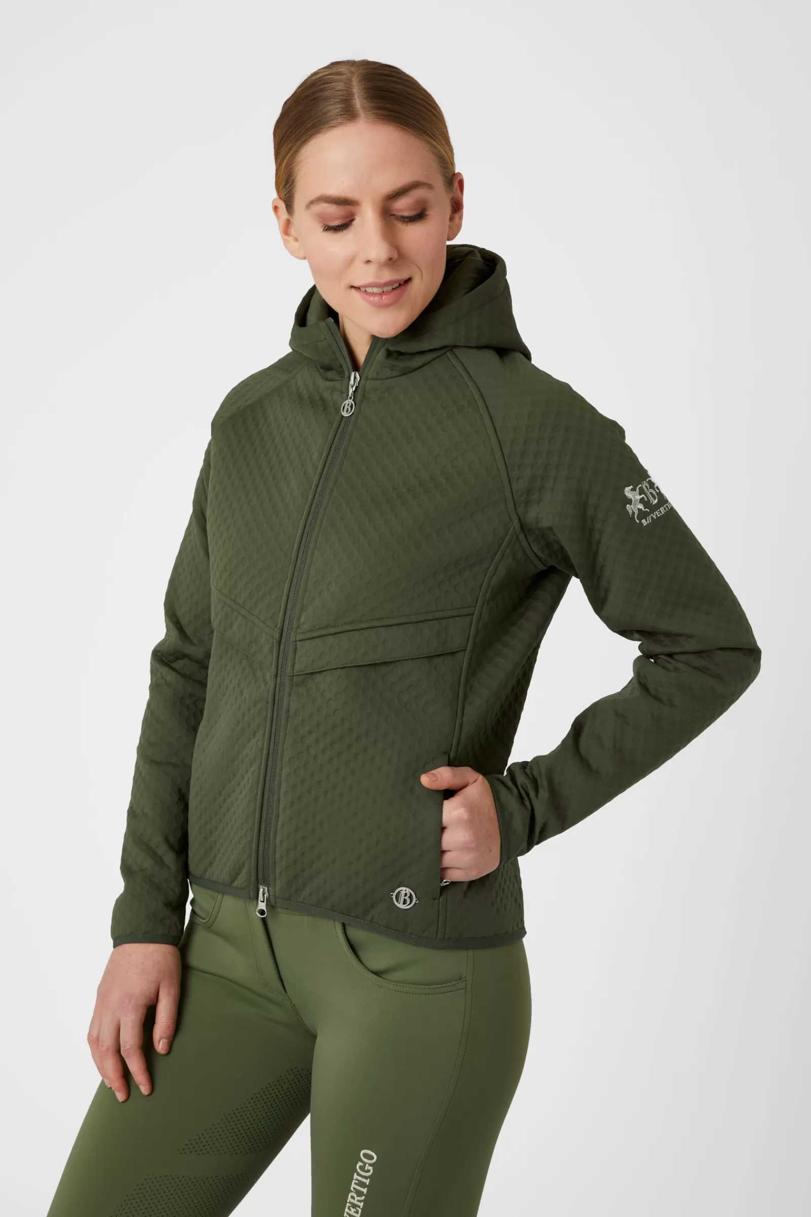 Outlet bvertigo B Vertigo Norah Naisten Huppari Scuba-Materiaalista Wild Grass Green